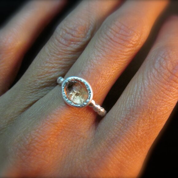 Tourmaline ring. 14K yellow gold ring with Yellow/Orange Tourmaline. UNIQUE - Picture 4 of 14